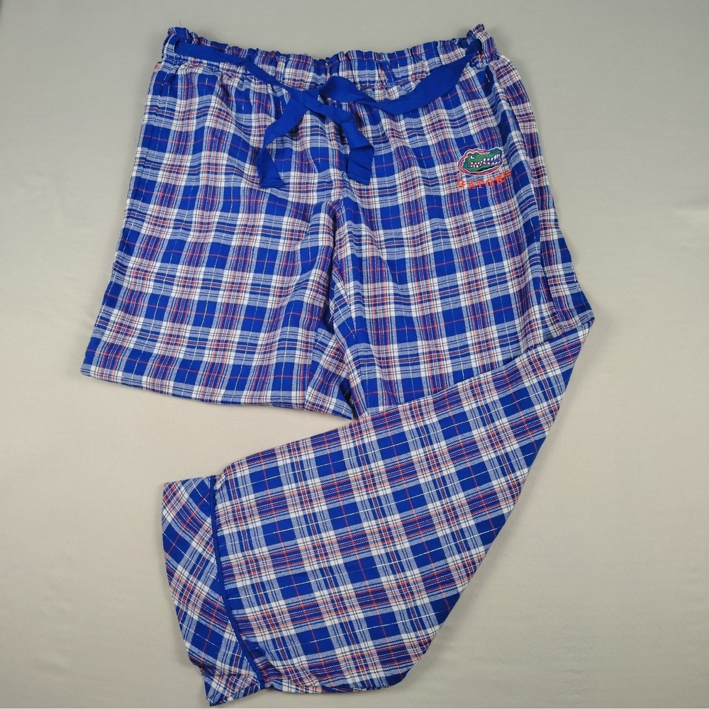 Florida Gators Sleep Pants XL  Blue Orange Plaid Flannel Concepts Sports